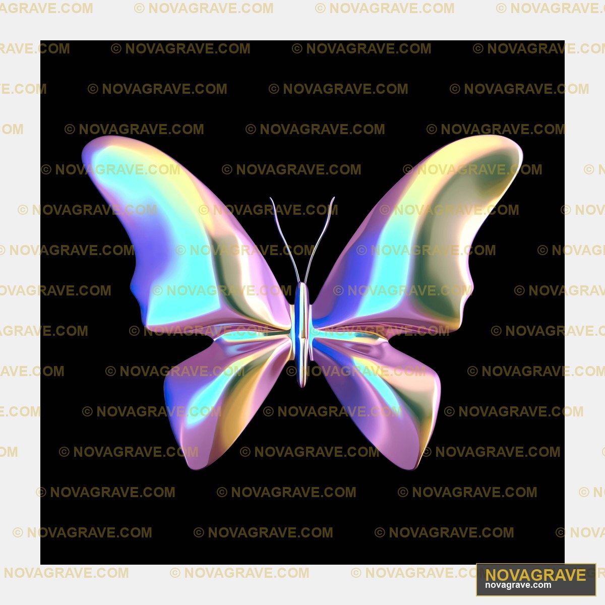 A Butterfly With A Shiny Blue And Purple Wing Animals Wildlife - DTF Ontwerp