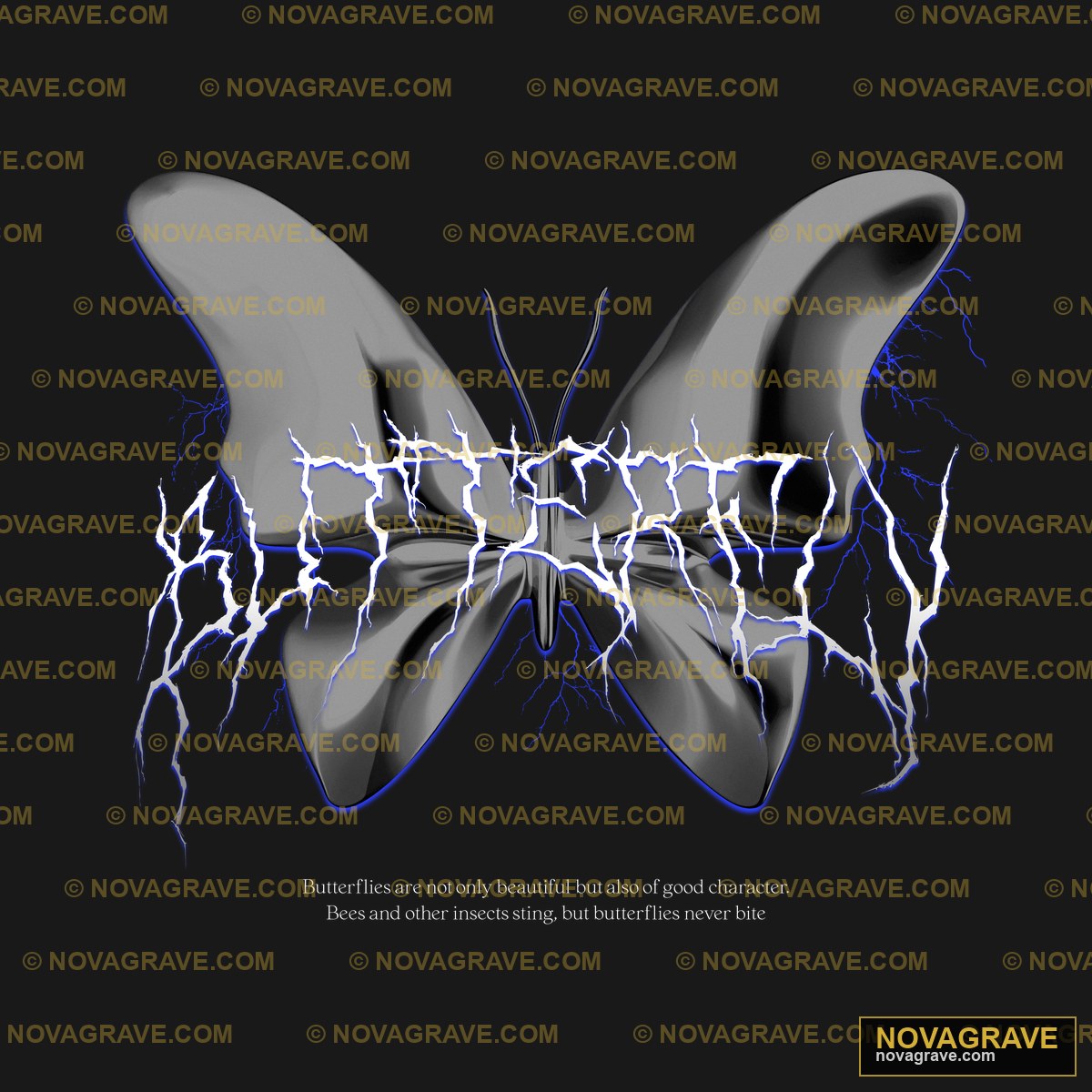 A Butterfly With Blue Lightnings On Its Wings Animals Wildlife - DTF Ontwerp