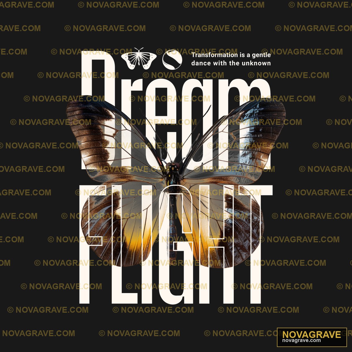 A Butterfly With The Words Dream Flight Animals Wildlife - Design DTF