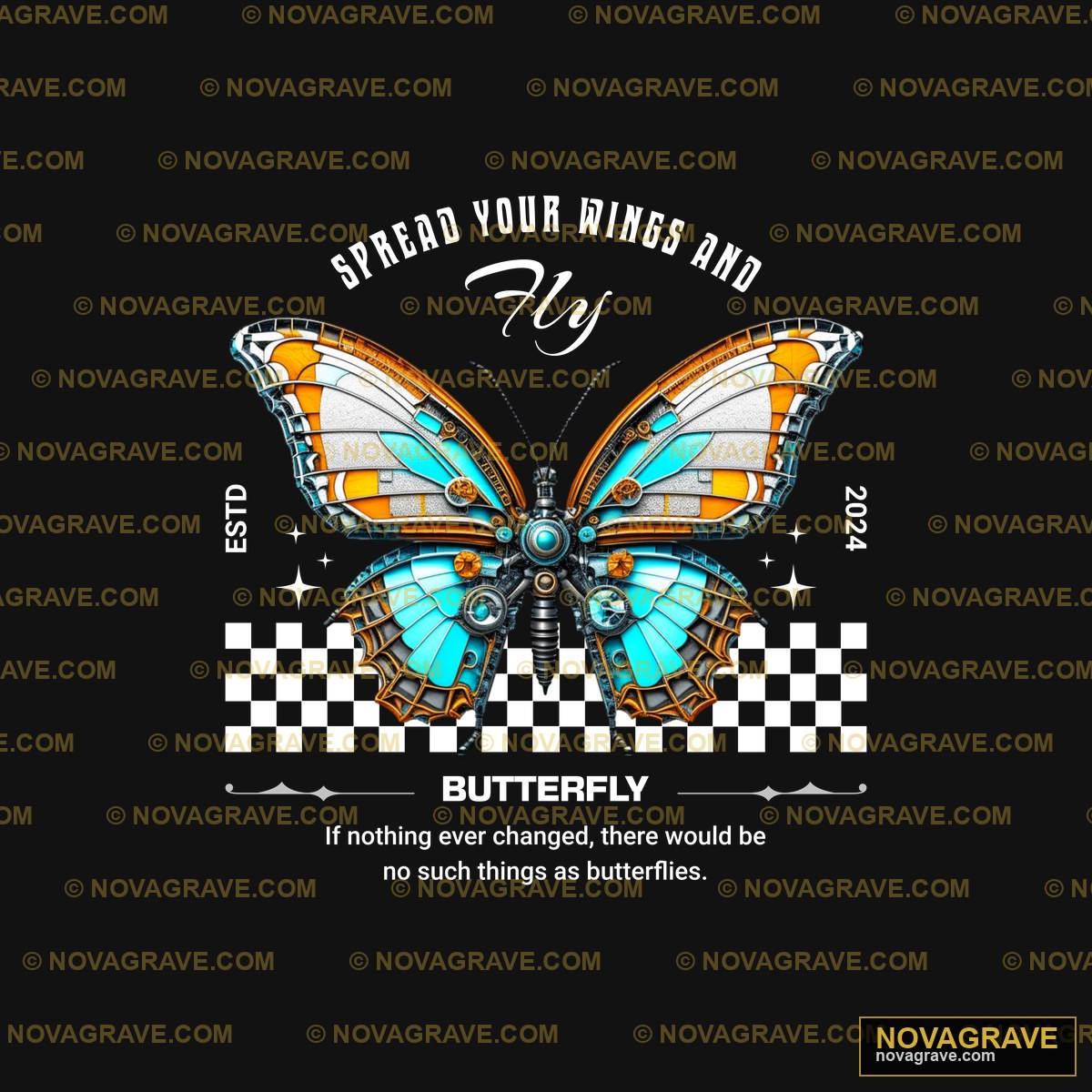 A Butterfly With The Words Stay Young And But Animals Wildlife - DTF Ontwerp