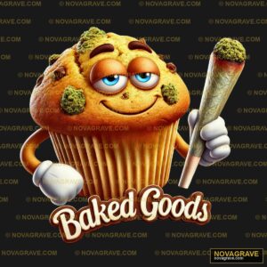 A Cartoon Character Holding A Cupcake With A Sports Fitness - Design DTF