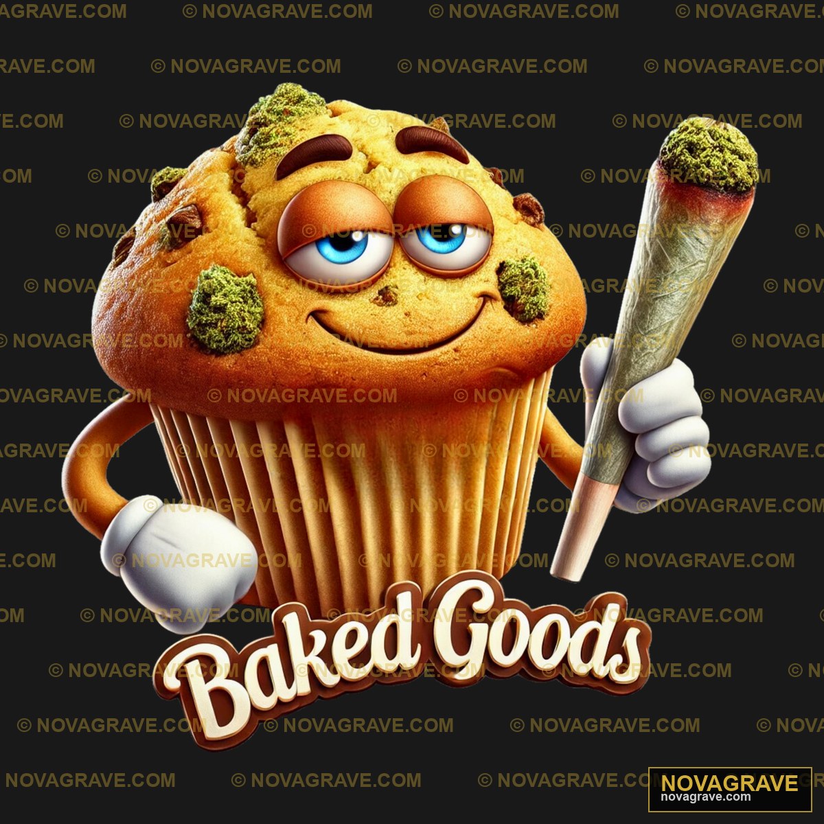 A Cartoon Character Holding A Cupcake With A Sports Fitness - Design DTF