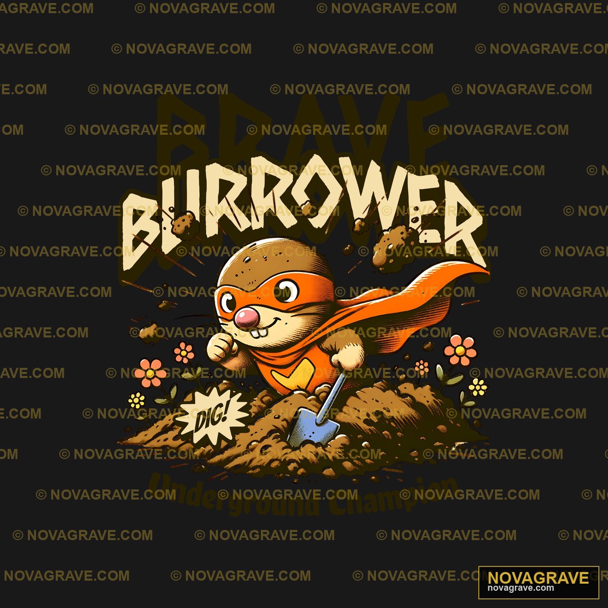 Super Mole Digging DTF Design PNG - Underground Champion