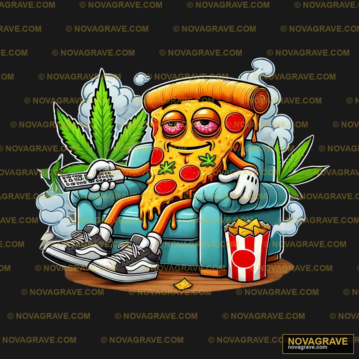 A Cartoon Character Sitting In A Chair With A Other Designs - DTF Transfer Design