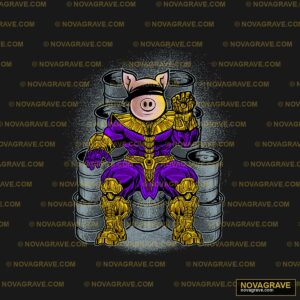 A Cartoon Character Sitting On A Barrel With Animals Wildlife - DTF Transfer Design