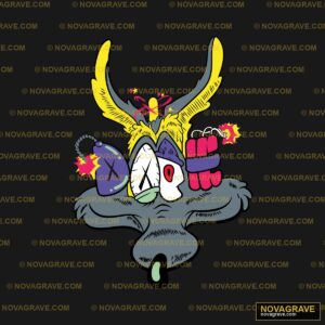 A Cartoon Character With A Gun And A Bird Animals Wildlife - DTF Transfer Design