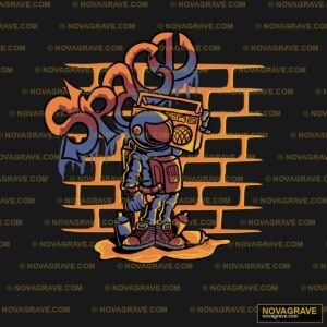 A Cartoon Character With A Gun And A Brick Wa Other Designs DTF Design