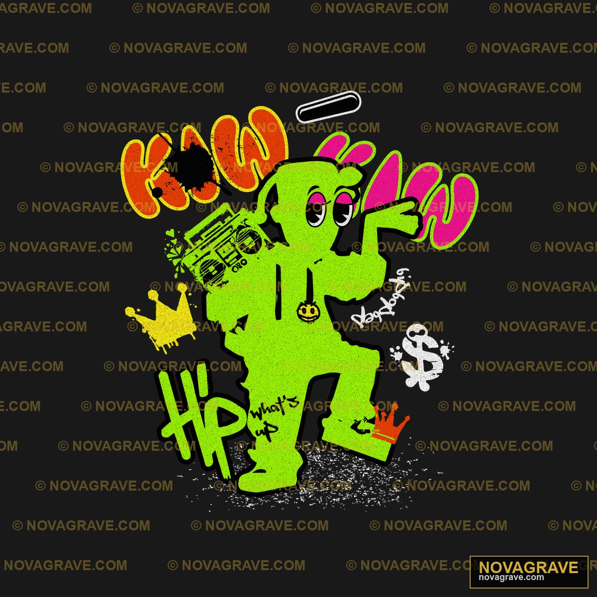 A Cartoon Character With A Gun And A Sign Other Designs 2 - Design DTF