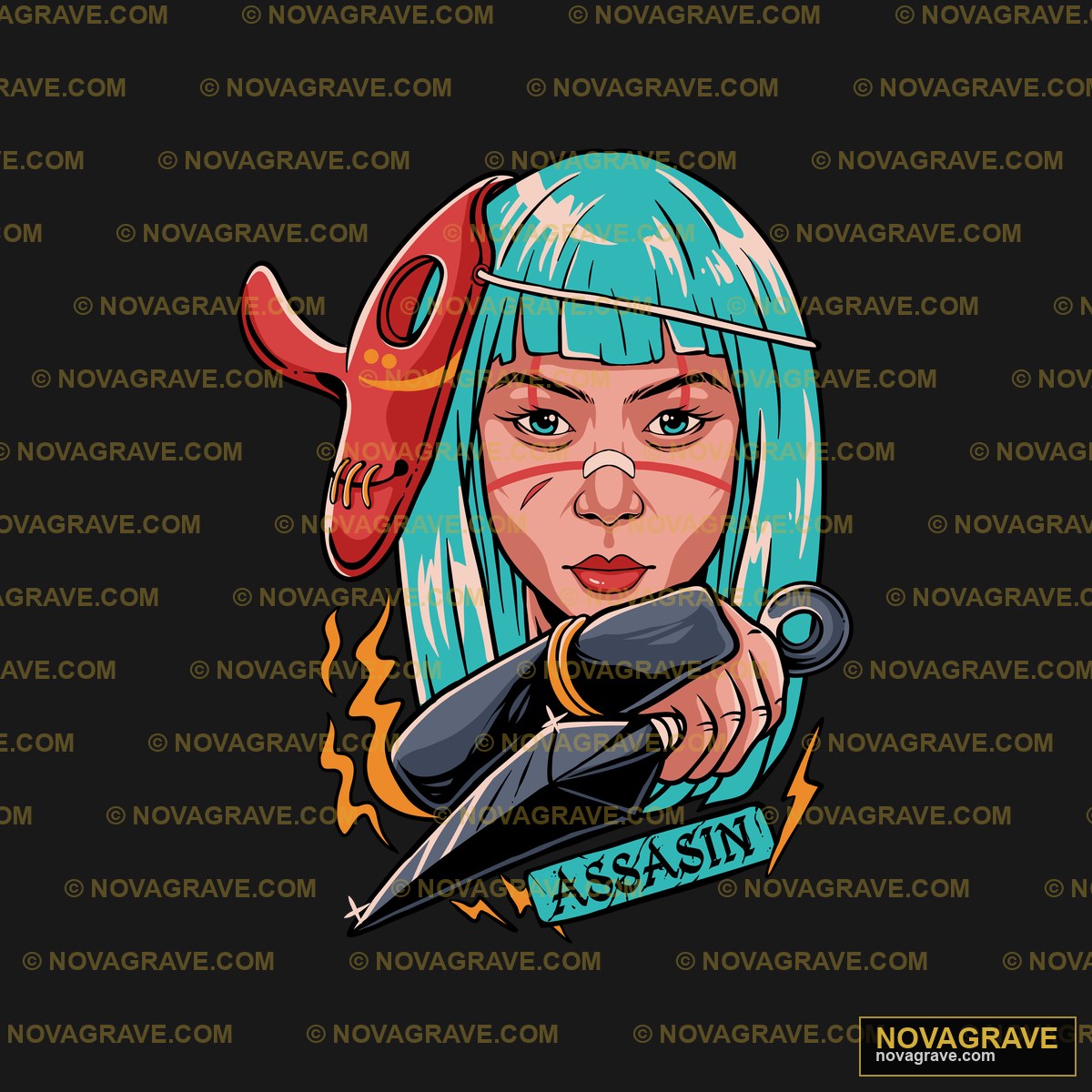 A Cartoon Character With A Gun And A Sign Tha Other Designs - DTF Transfer Design
