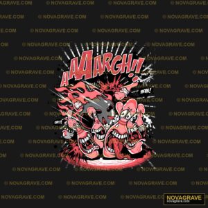 A Cartoon Character With A Pink And Black Bac Other Designs - DTF Transfer Design