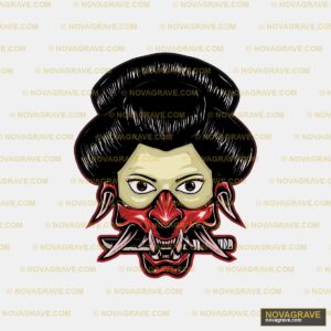 A Cartoon Character With A Red Face And A Bla Other Designs - DTF Ontwerp