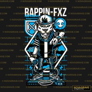 A Cartoon Character With A Skateboard And A H Sports Fitness - Design DTF