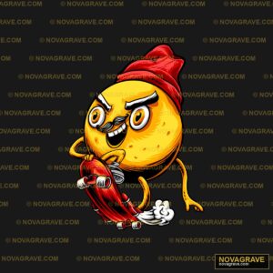 A Cartoon Character With A Skateboard Sports Fitness - Design DTF