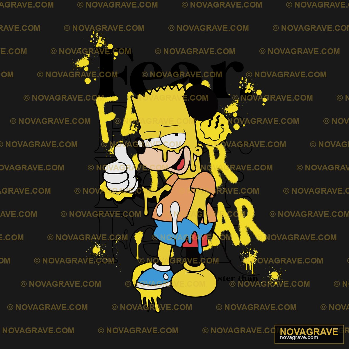 A Cartoon Character With A Yellow Paint Spied Other Designs - DTF Ontwerp
