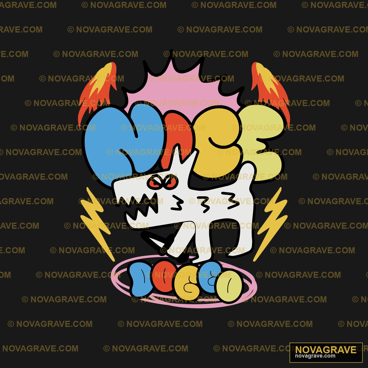A Cartoon Dog With A Bunch Of Balls Animals Wildlife - Design DTF