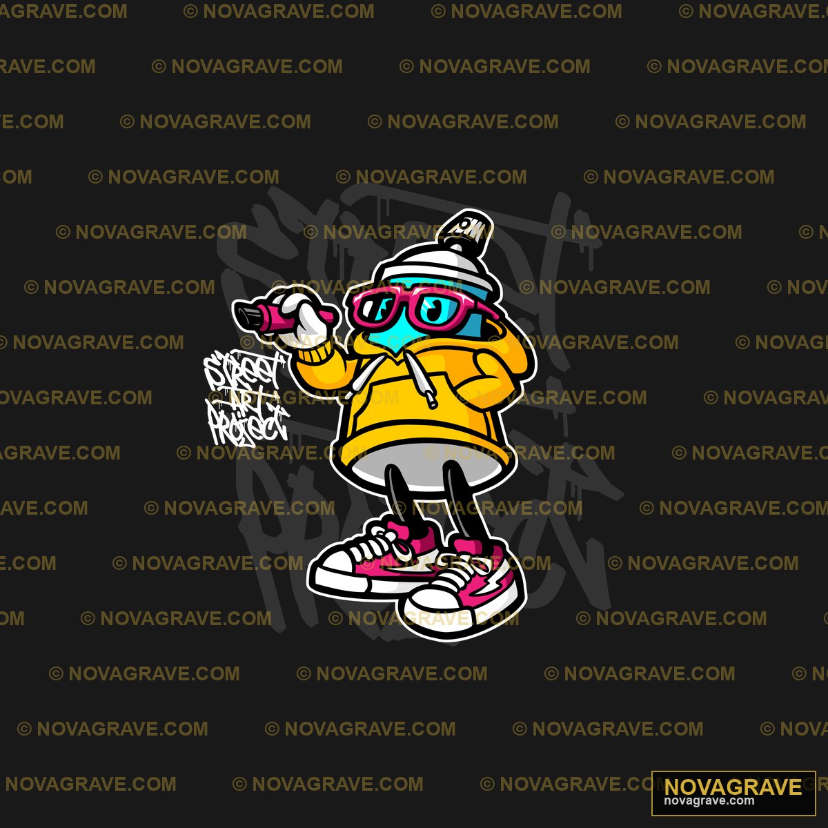 A Cartoon Duck Wearing Goggles And Goggless Other Designs - DTF Ontwerp