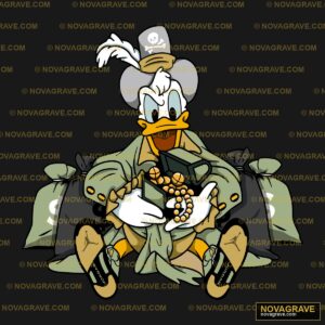A Cartoon Duck With A Gun And A Hat Other Designs - DTF Transfer Design