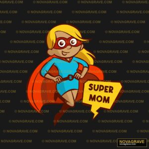 A Cartoon Girl In A Superhero Costume Family Kids - DTF Transfer Design