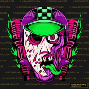 Zombie Microphone DTF Design PNG - Spooky Horror Art