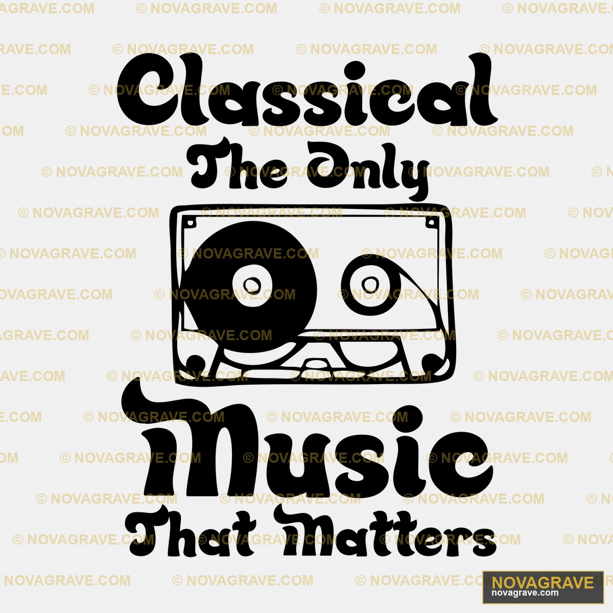 Retro Cassette Classical Music Matters DTF Design SVG PNG