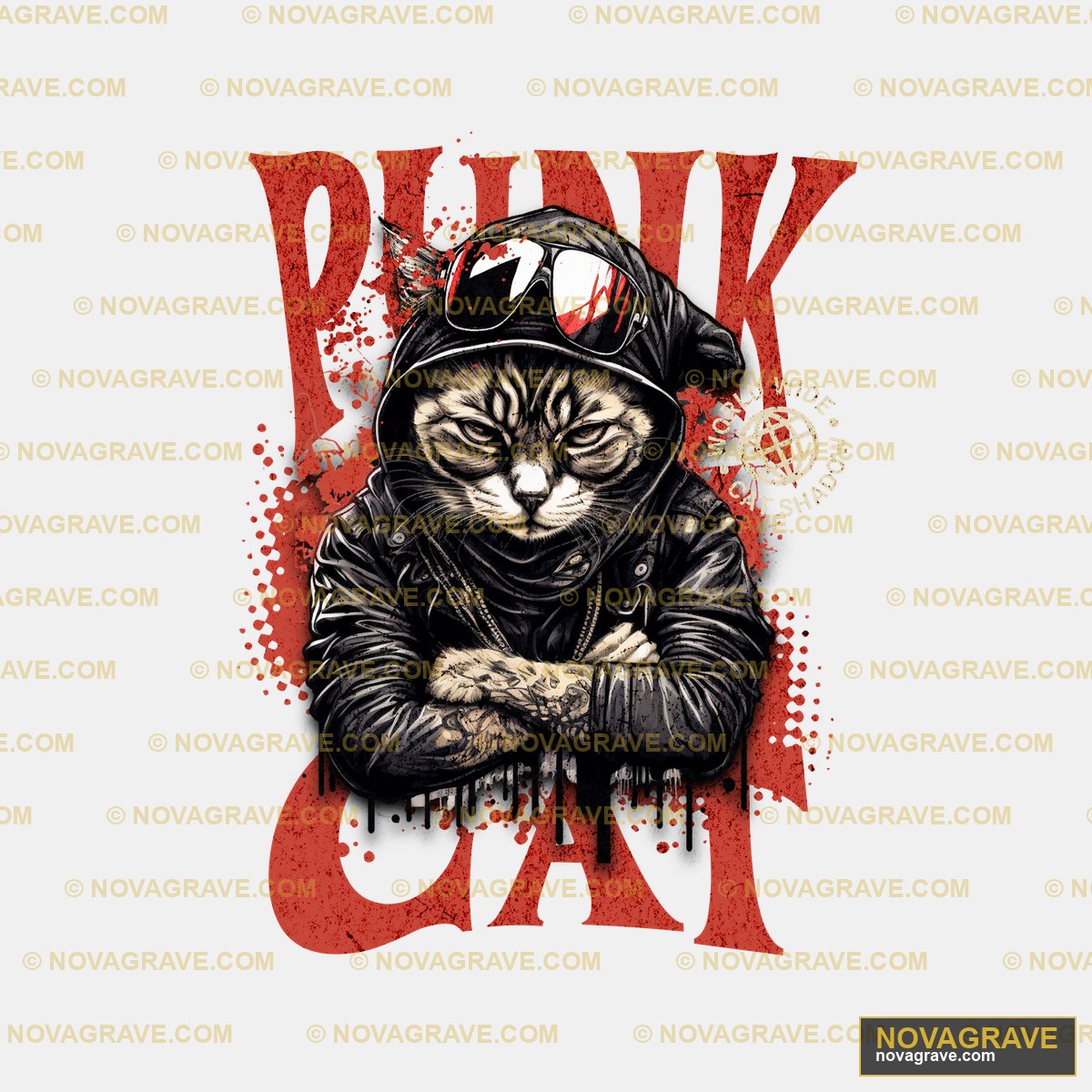 A Cat Wearing A Motorcycle Helmet And Holding Animals Wildlife - DTF Ontwerp