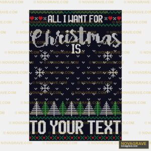 A Christmas Sweater With A Pattern Of Trees A Nature Botanical - DTF Ontwerp