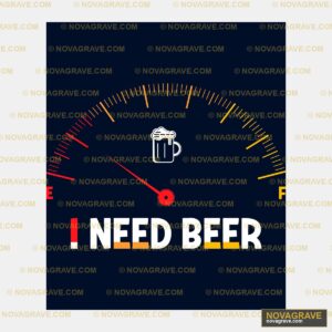 A Clock With The Word Need Beer On It Animals Wildlife - DTF Ontwerp