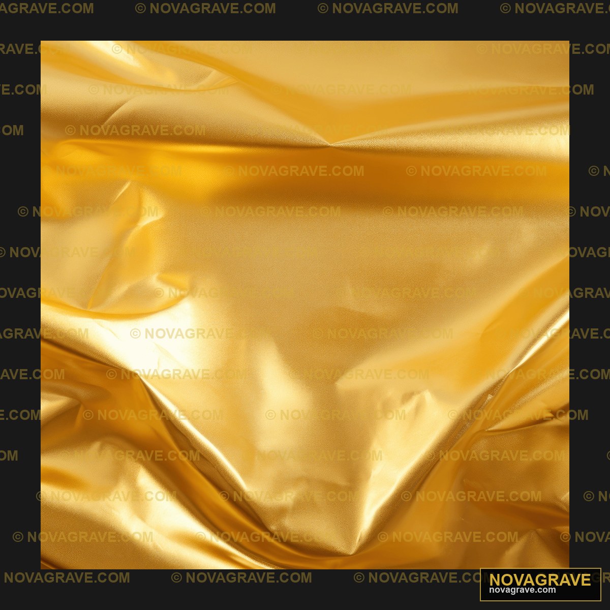 A Close Up Of A Shiny Gold Cloth Streetwear Urban - Design DTF
