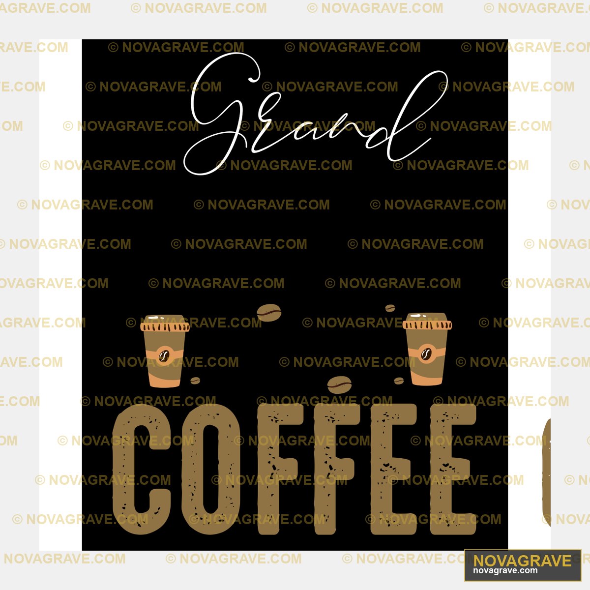 A Coffee Cup With The Words Good Coffee Typography Slogans - DTF Transfer Design