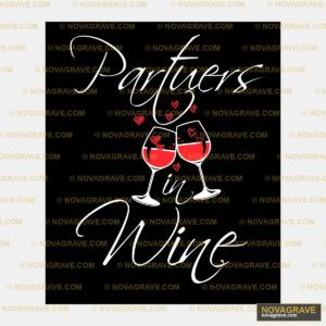 Partners in Wine DTF Design SVG PNG DXF - Funny Couple