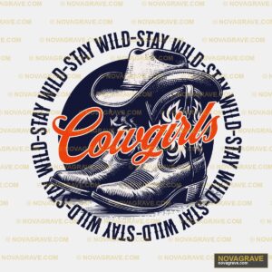 A Cowboy Hat With The Word Coy On It Animals Wildlife - DTF Transfer Design