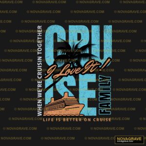 A Cruise Ship With The Words Cruise Love And Seasonal Holiday - DTF Transfer Design
