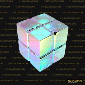 A Cube With A Rainbow Colored Surface Sports Fitness - DTF Transfer Design