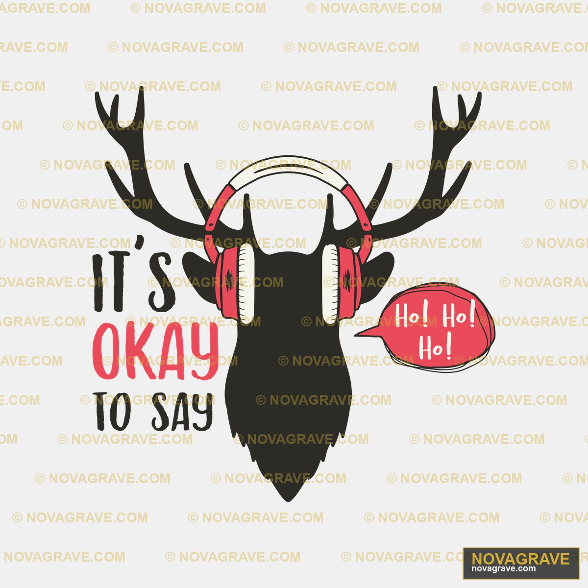 A Deer With Headphones And A Speech Bubble Animals Wildlife - DTF Transfer Design