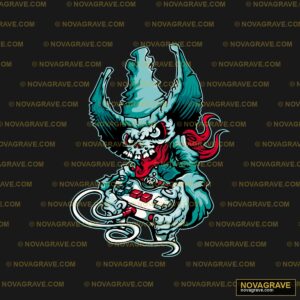 A Devil With A Red Bow And A Red Bow Other Designs - DTF Transfer Design
