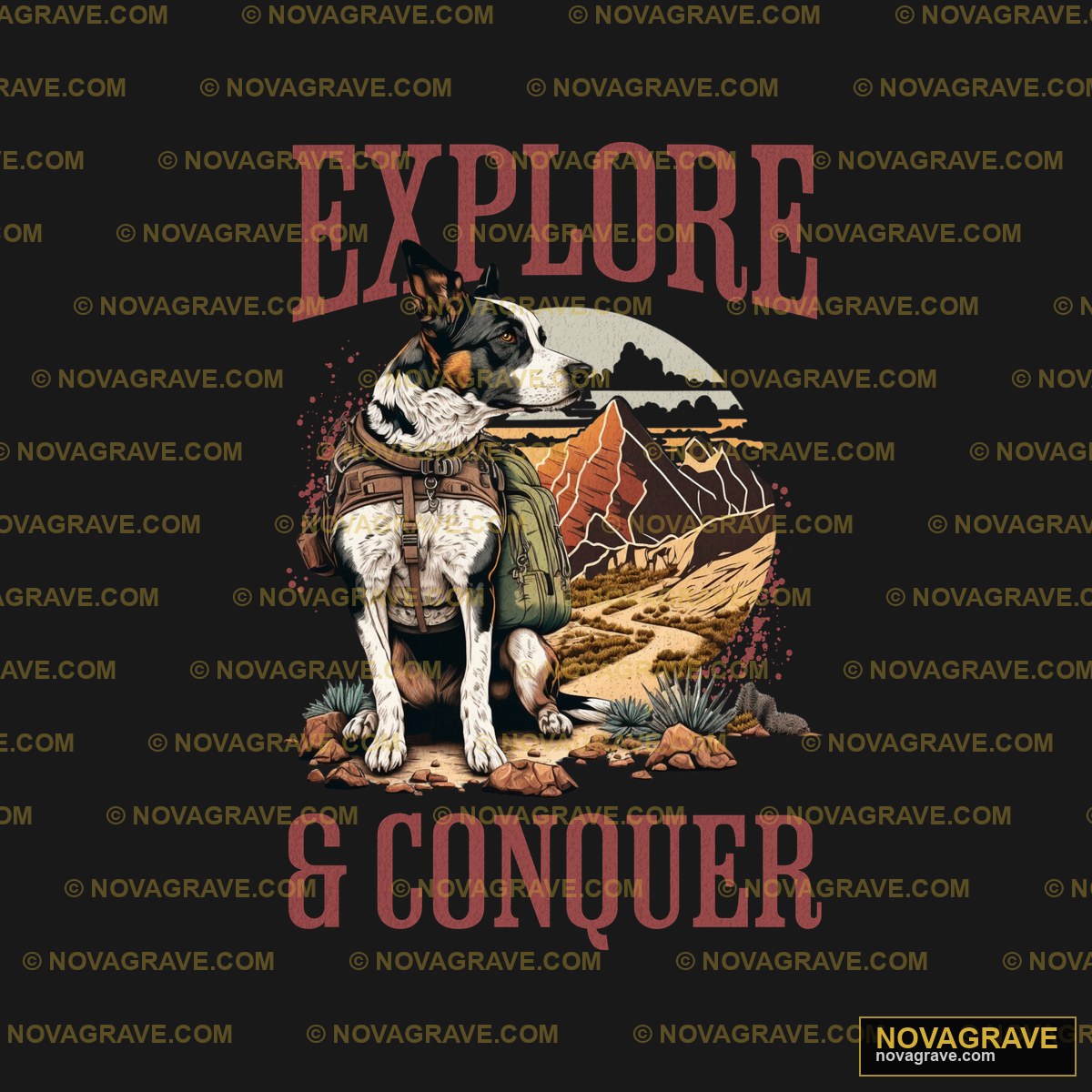 A Dog Wearing A Backpack And A Backpack With Animals Wildlife - Design DTF