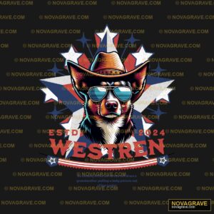 A Dog Wearing A Cowboy Hat And Sunglasses Animals Wildlife - Design DTF
