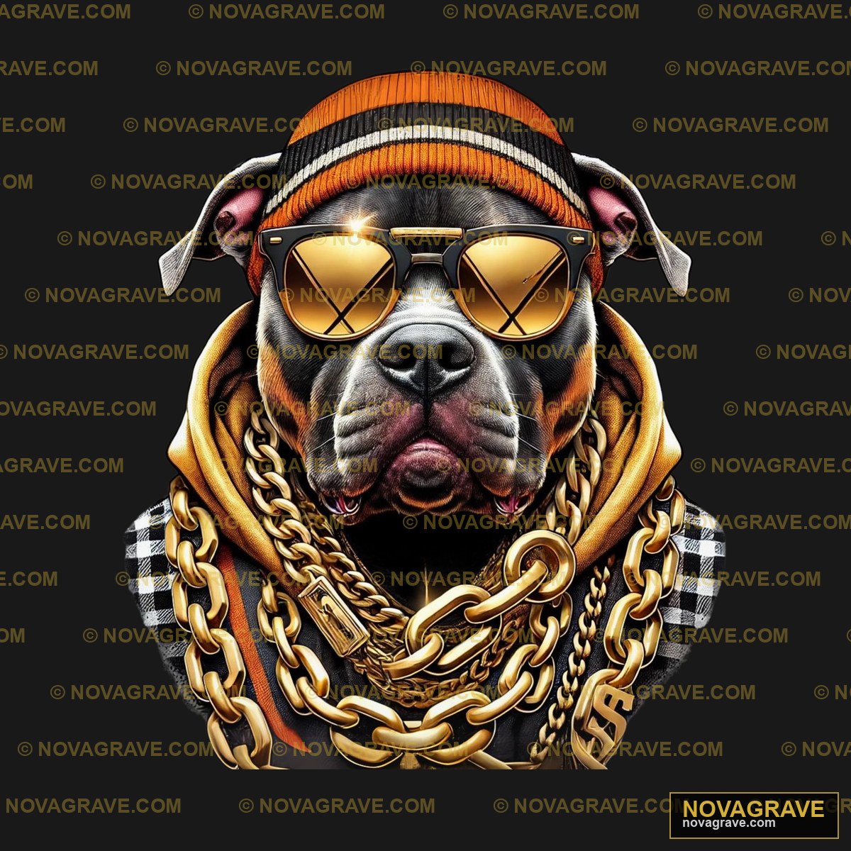 A Dog Wearing A Scarf And Sunglasses Animals Wildlife - DTF Ontwerp