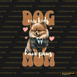 A Dog Wearing A Suit And Tie With Hearts Animals Wildlife - DTF Transfer Design
