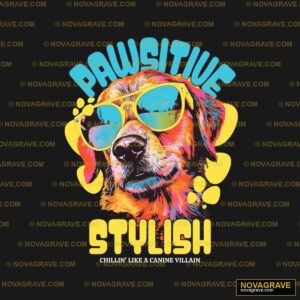 A Dog Wearing Sunglasses And A Slogan That Sa Animals Wildlife - DTF Transfer Design