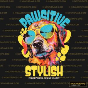 A Dog Wearing Sunglasses And A T Shirt Animals Wildlife 2 - DTF Transfer Design