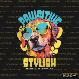 A Dog Wearing Sunglasses And A T Shirt Animals Wildlife - Design DTF