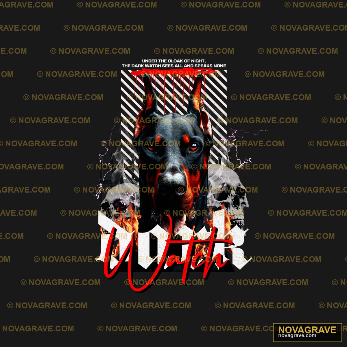A Dog With A Red Nose And A Black Background Animals Wildlife - DTF Transfer Design