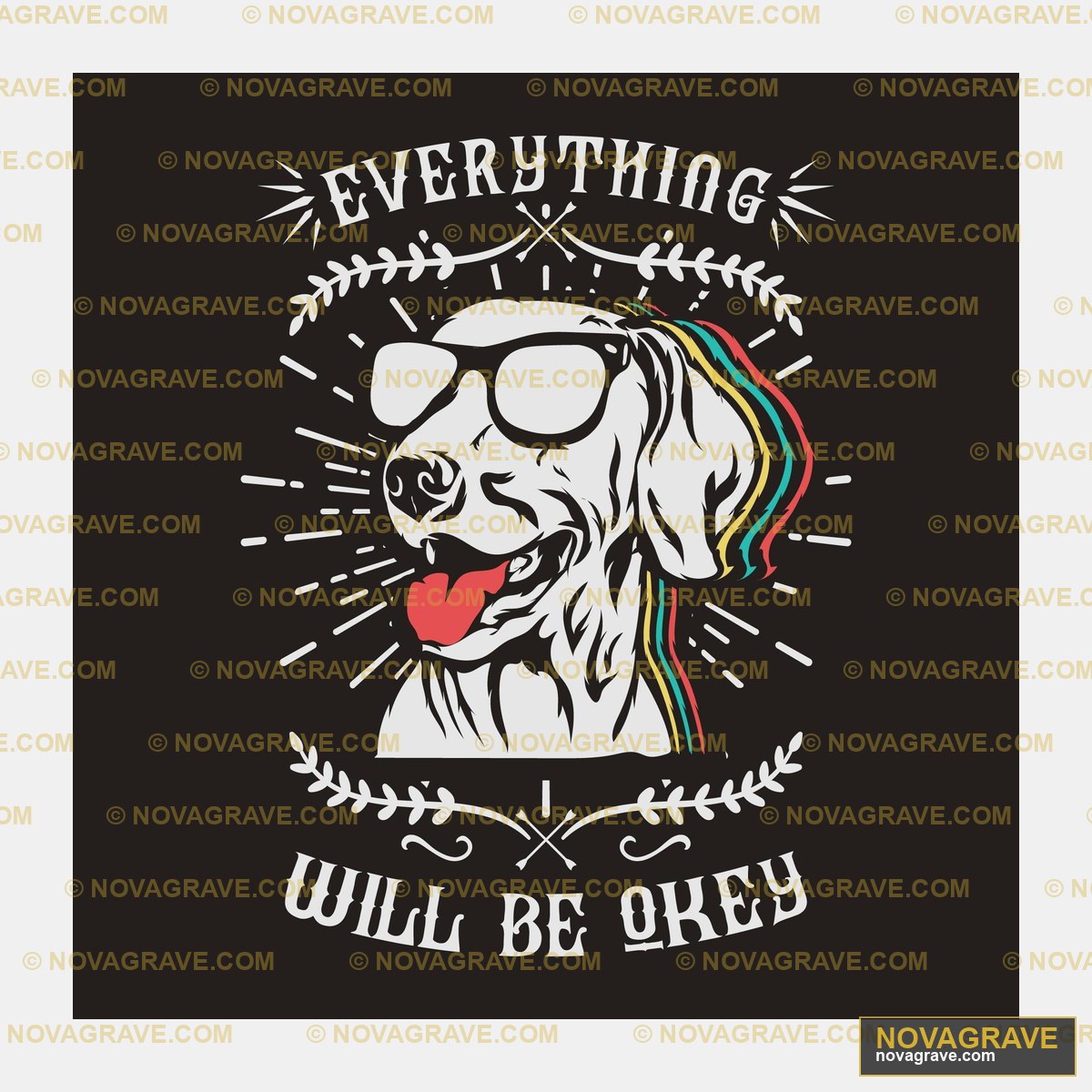 A Dog With Glasses And A Rainbow Animals Wildlife - DTF Transfer Design