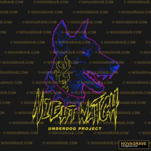 A Dog With The Words Dogwatch Animals Wildlife - DTF Transfer Design