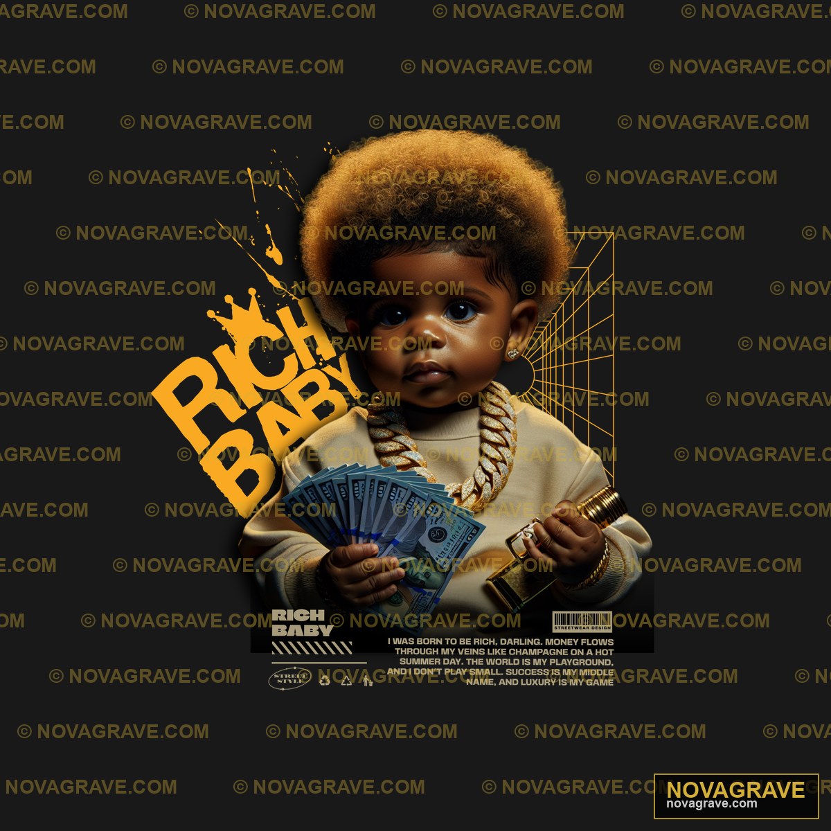 A Doll Holding A Bunch Of Money Family Kids - DTF Transfer Design