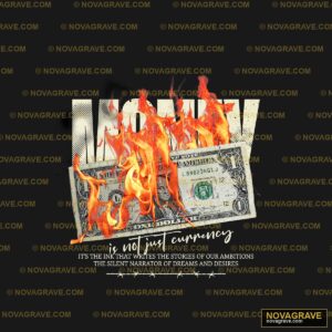 A Dollar Bill Is Burning In The Background Other Designs - DTF Transfer Design