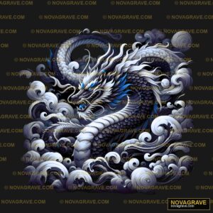 A Dragon In The Clouds Animals Wildlife - Design DTF