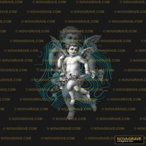 A Drawing Of A Cupid With A Cupid Seasonal Holiday - DTF Transfer Design