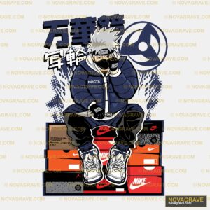 A Drawing Of A Man Sitting On A Box Family Kids - Design DTF